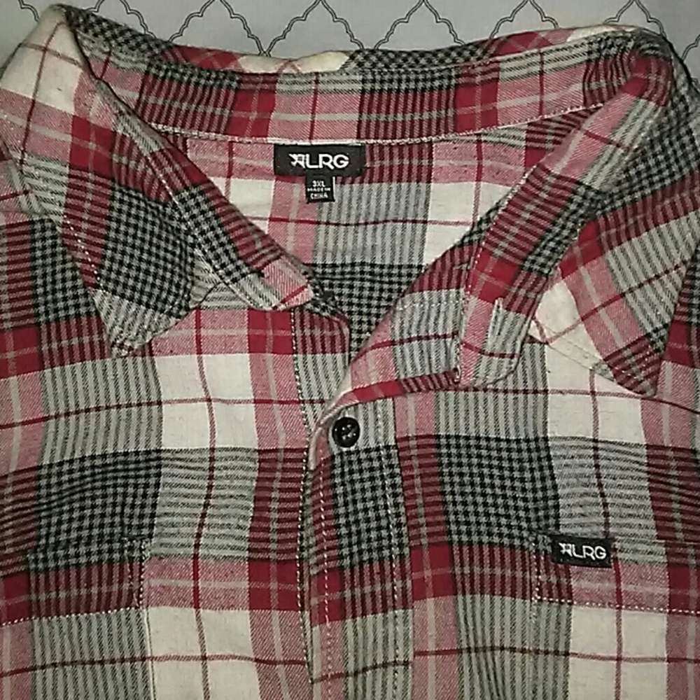 LRG plaid button up long sleeve